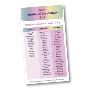 Emotional Vocabulary Lists