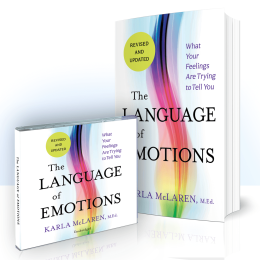 Book and audiobook covers for The Language of Emotions