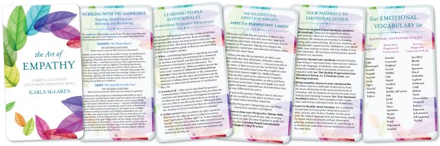 Graphic of The Art of Empathy card examples